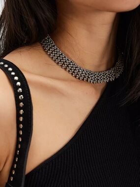 FREE PEOPLE Amorette Beaded Choker Necklace - Women's Jewelry New